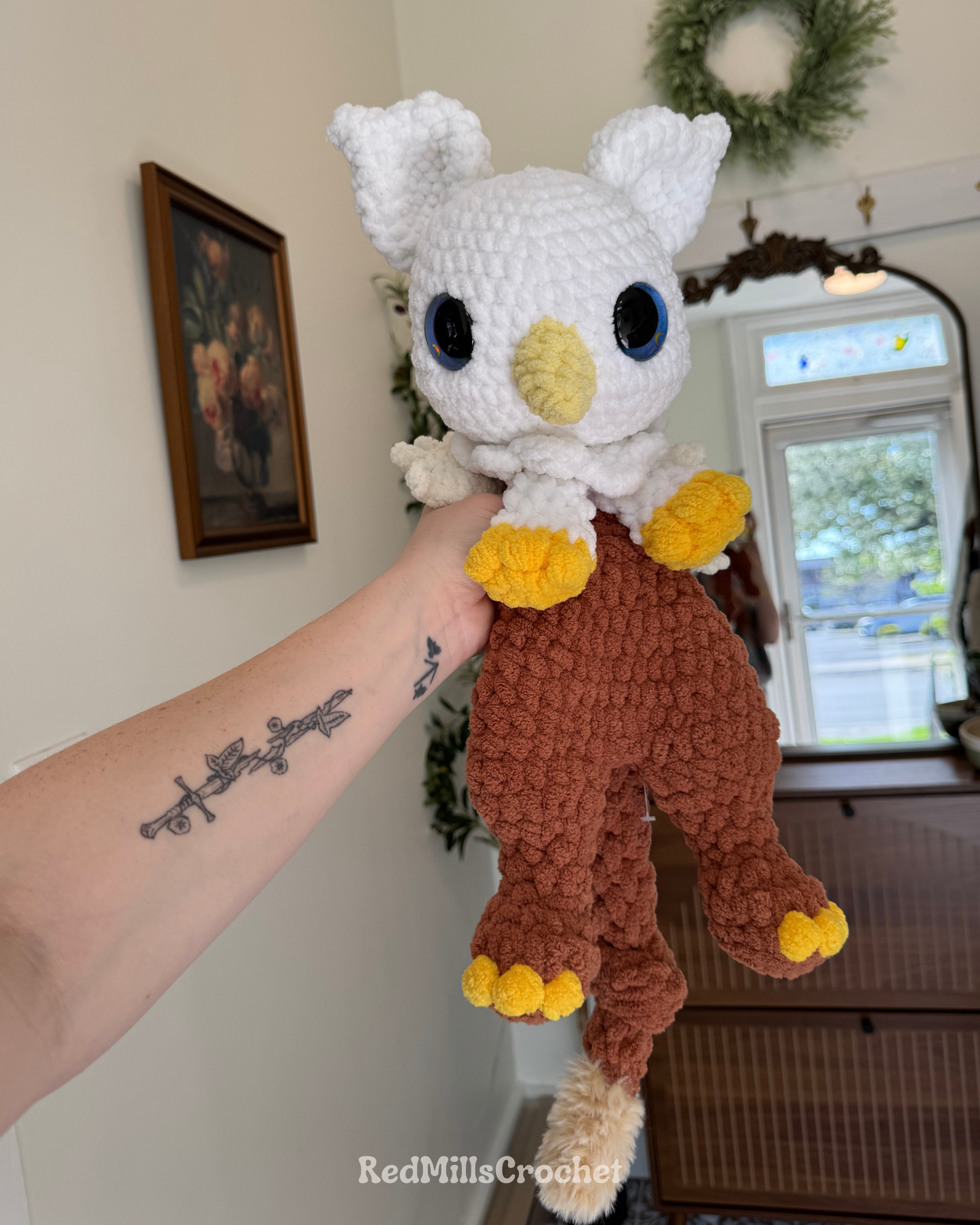 Gawain the Griffin Snuggler digital pdf crochet pattern