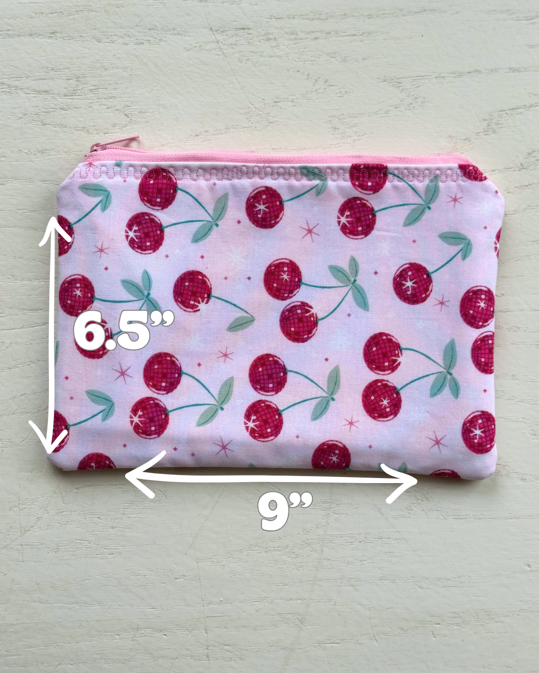 Disco Cherries Zipper Pouch