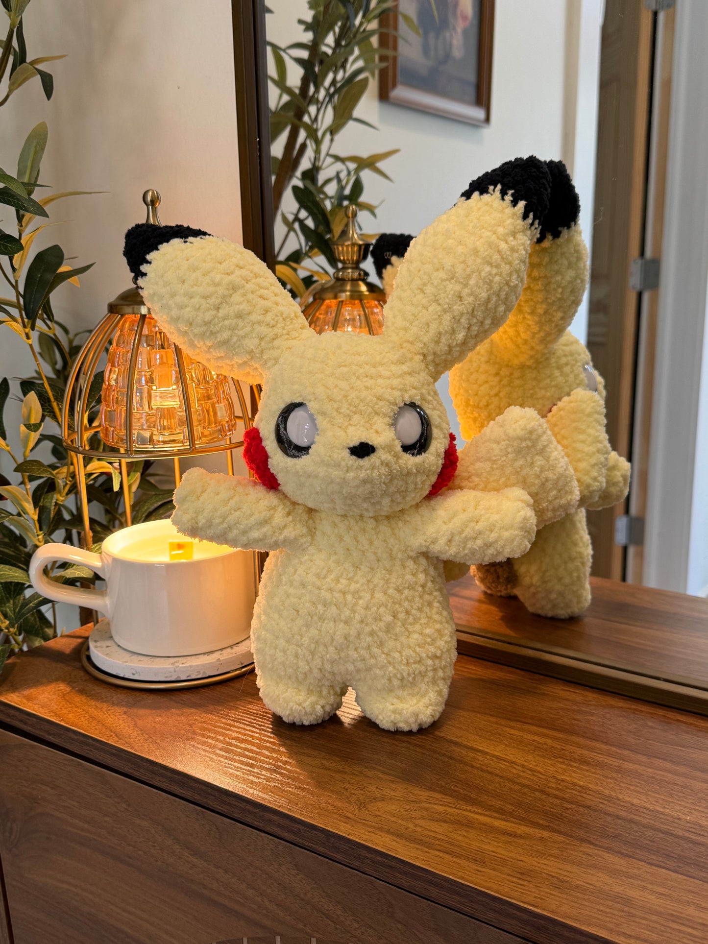 Pikachu inspired plushie