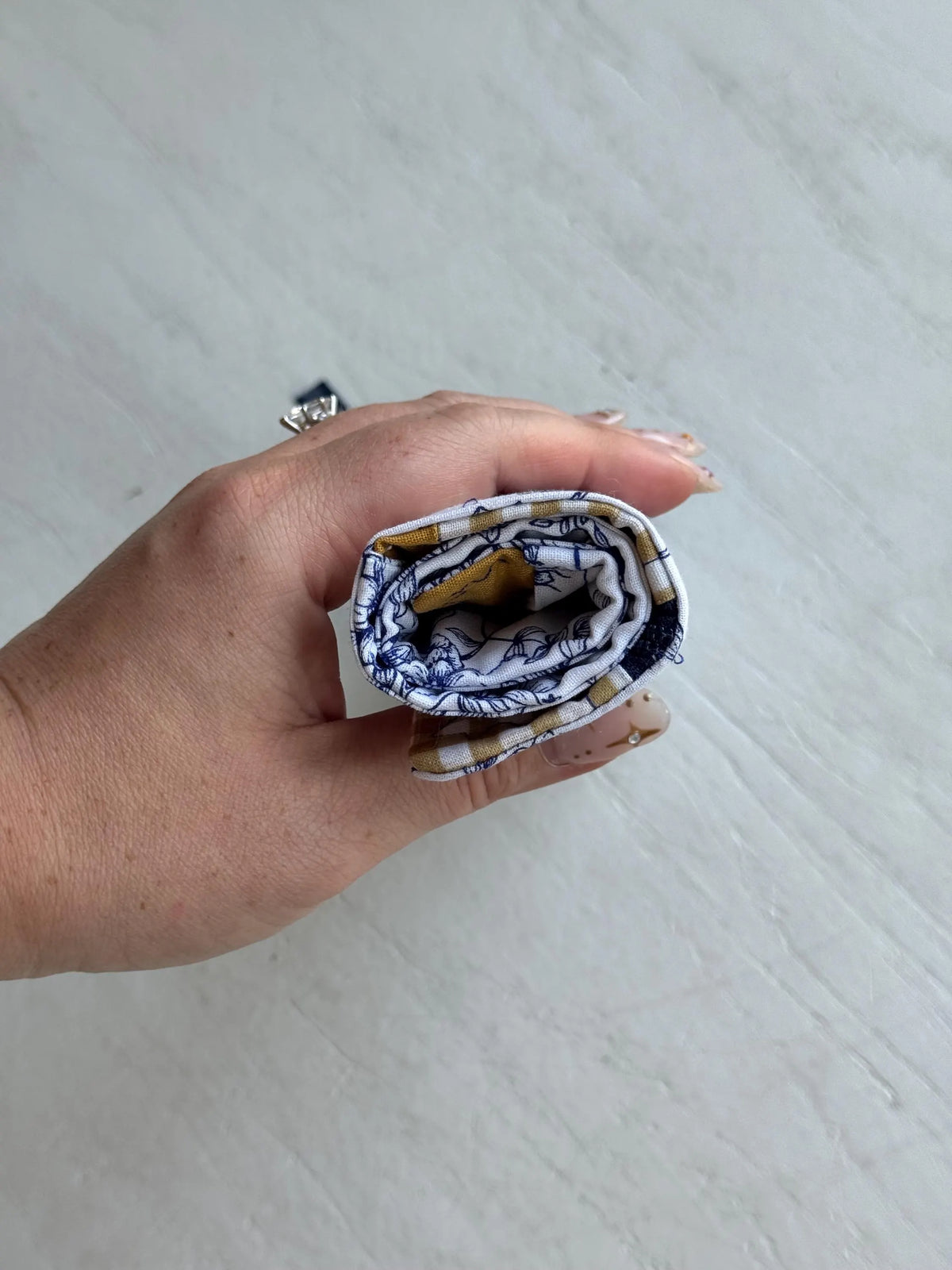 Flowery Gingham Crochet Roll