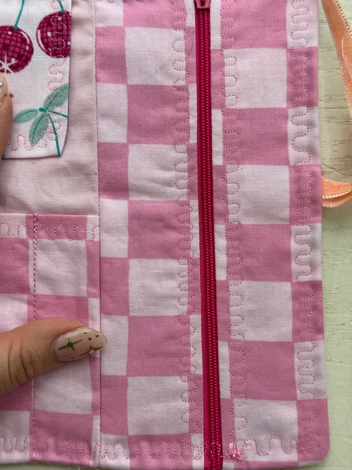 Disco Cherries crochet Roll
