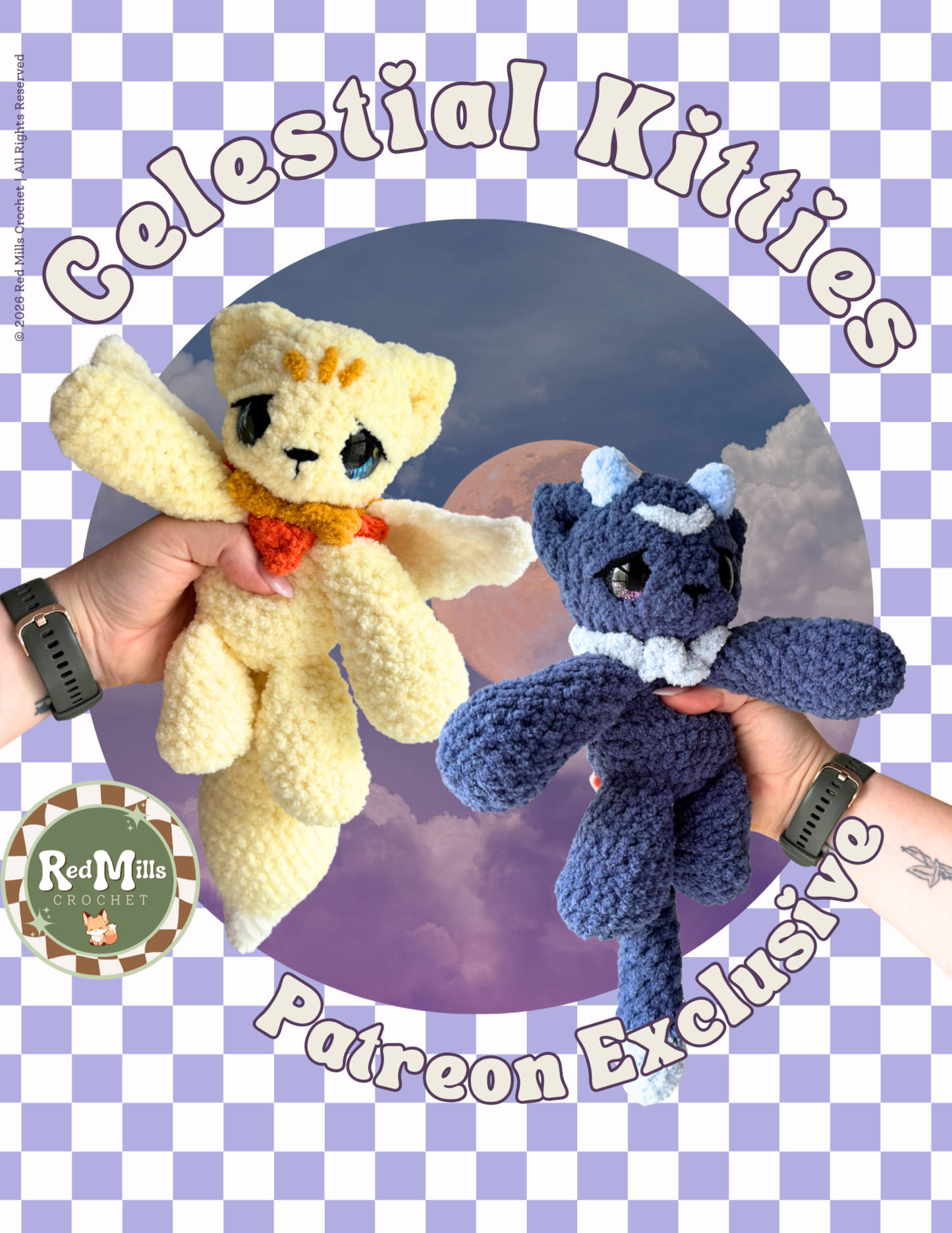 Celestial Kitties 2-in-1 Digital PDF Pattern