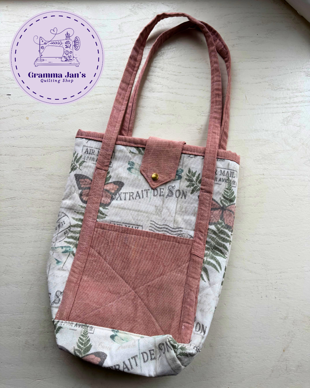 Canvas Moth & Fern Market bag