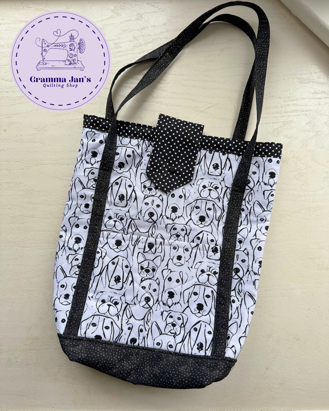 Black & White Dog Market bag