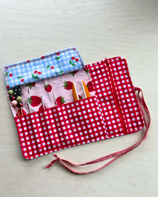 Fruity Picnic Crochet Hook Roll-up Case