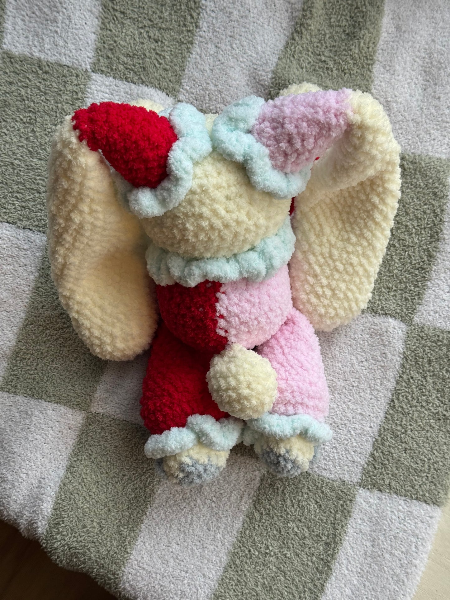Junie the jester bunny plushie