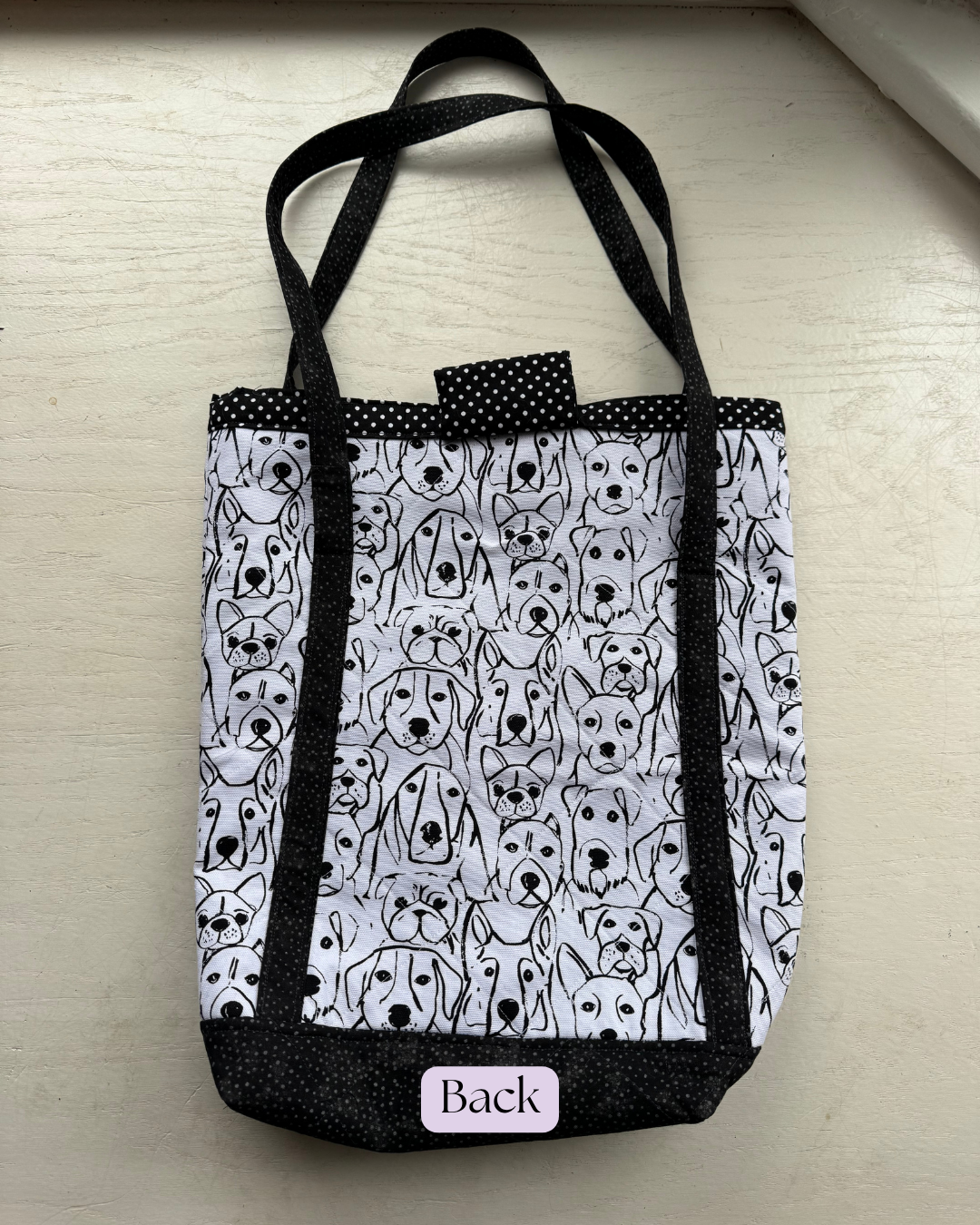 Black & White Dog Market bag