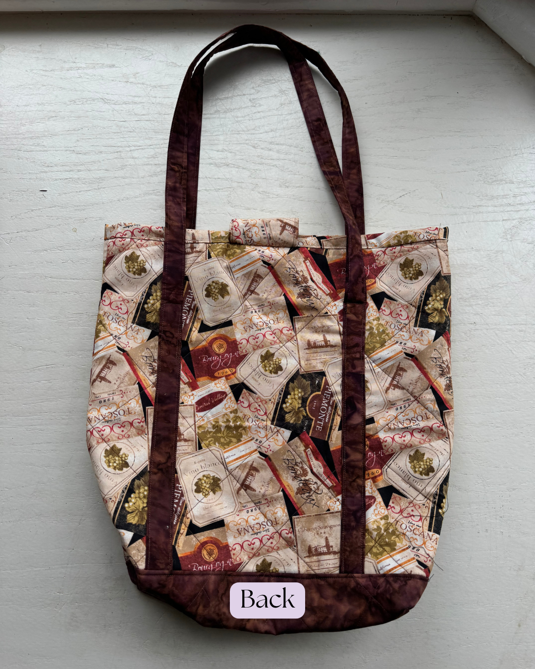 Vintage Wine Label Market bag
