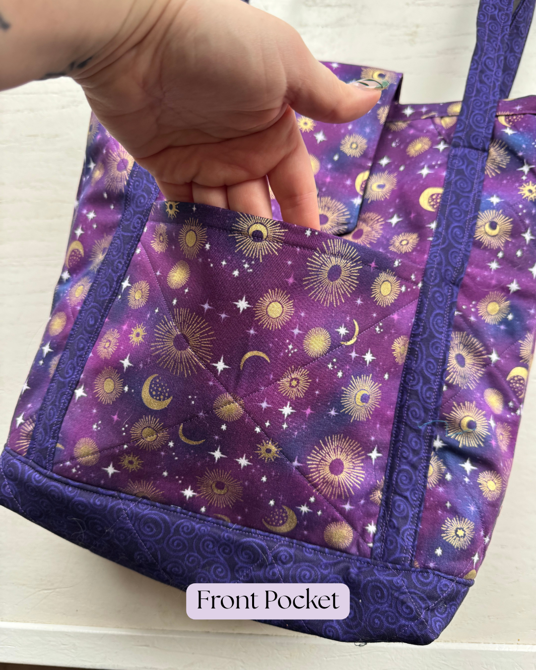 Indigo Purple Celestial Market bag