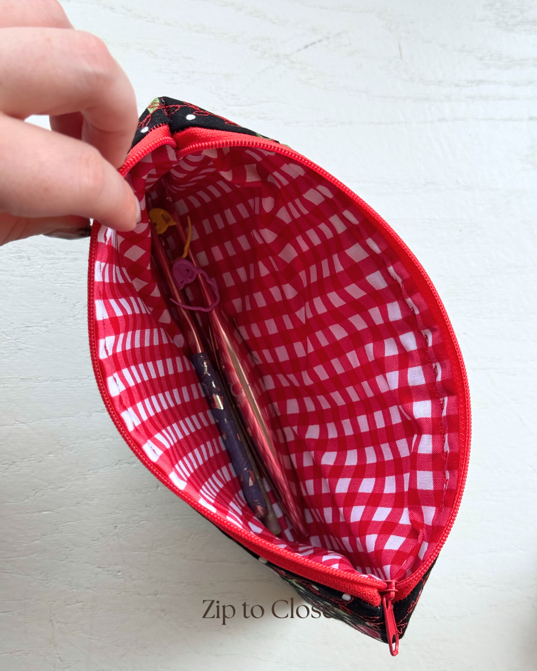 Black Cherries Zipper Pouch