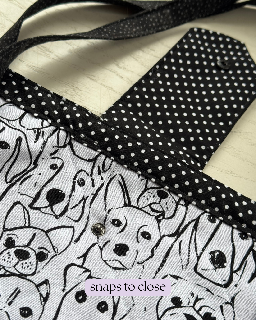 Black & White Dog Market bag