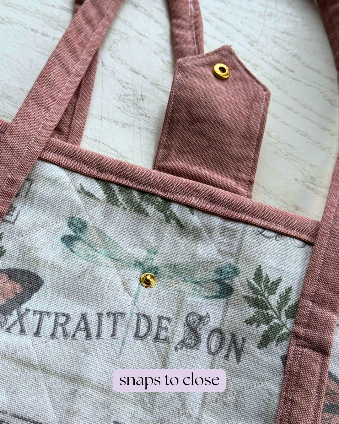 Canvas Moth & Fern Market bag