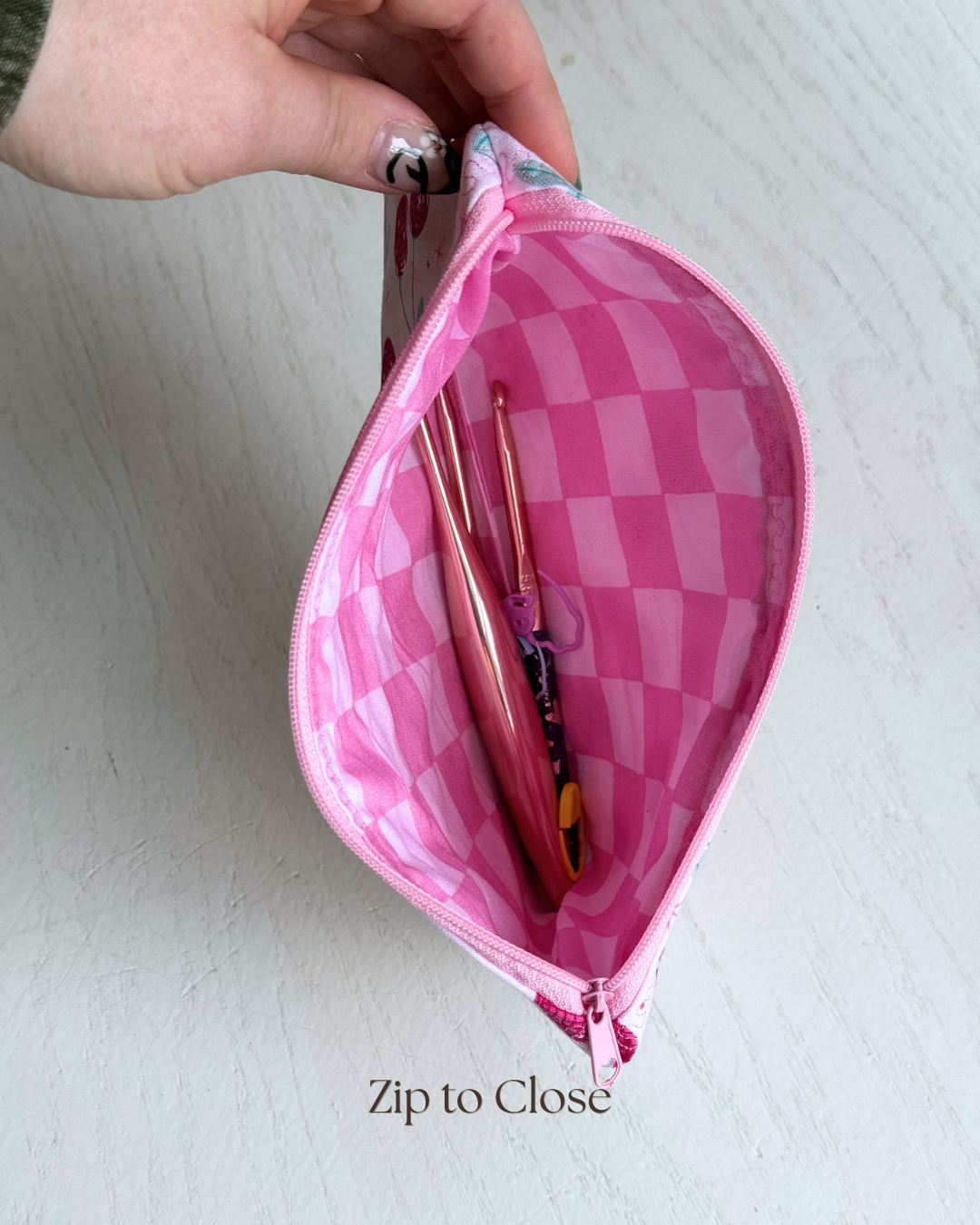 Disco Cherries Zipper Pouch
