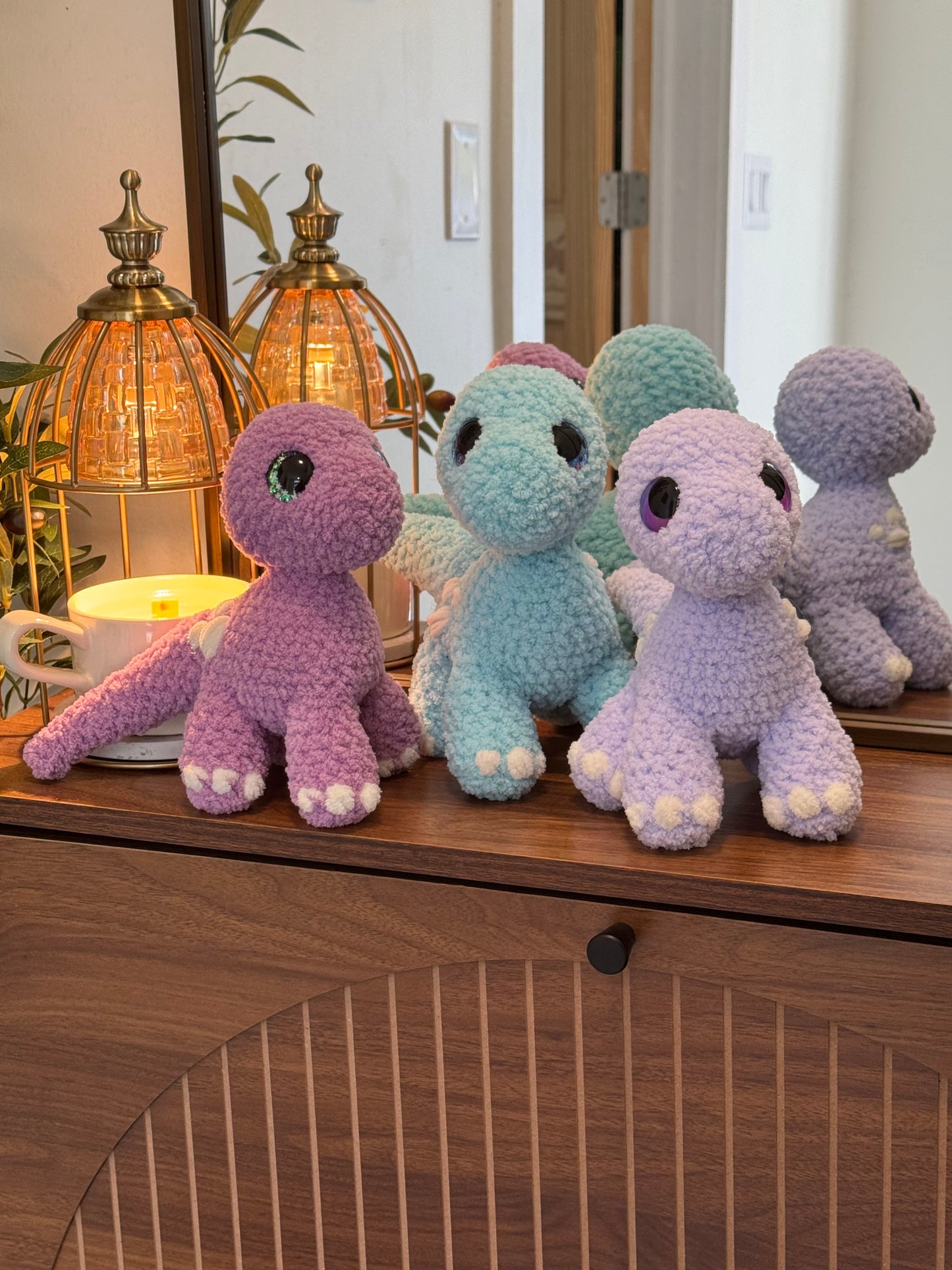 Arlo the teal Dino plushie