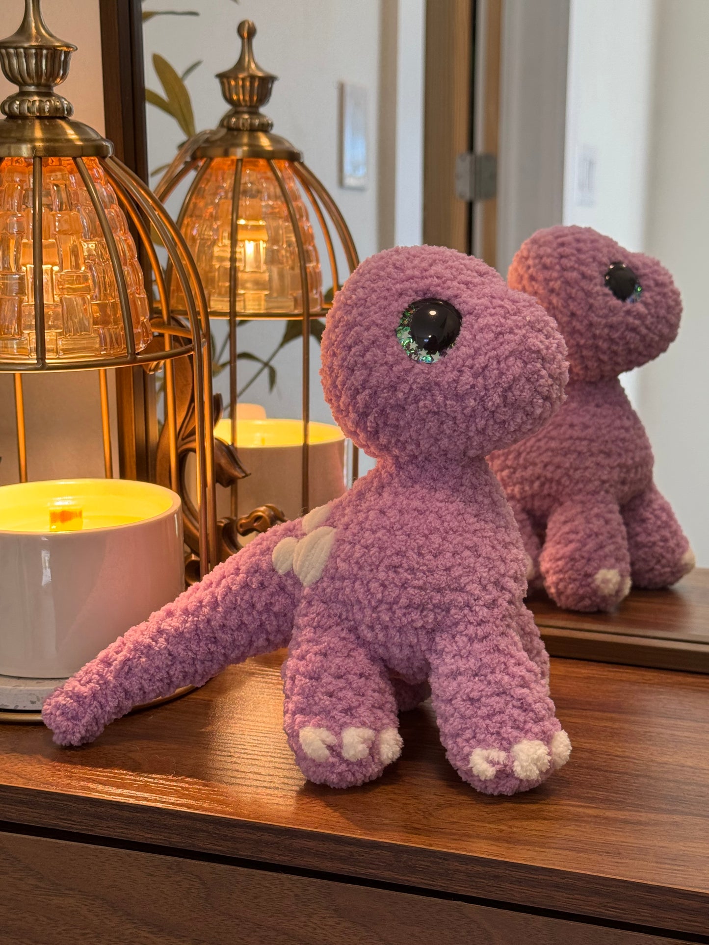 Trixie the purple Dino plushie