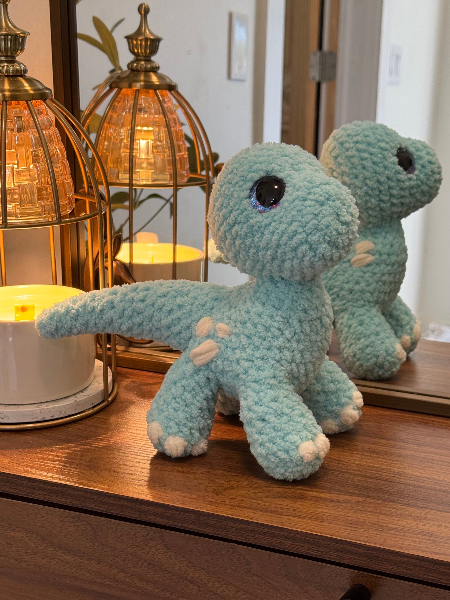 Arlo the teal Dino plushie