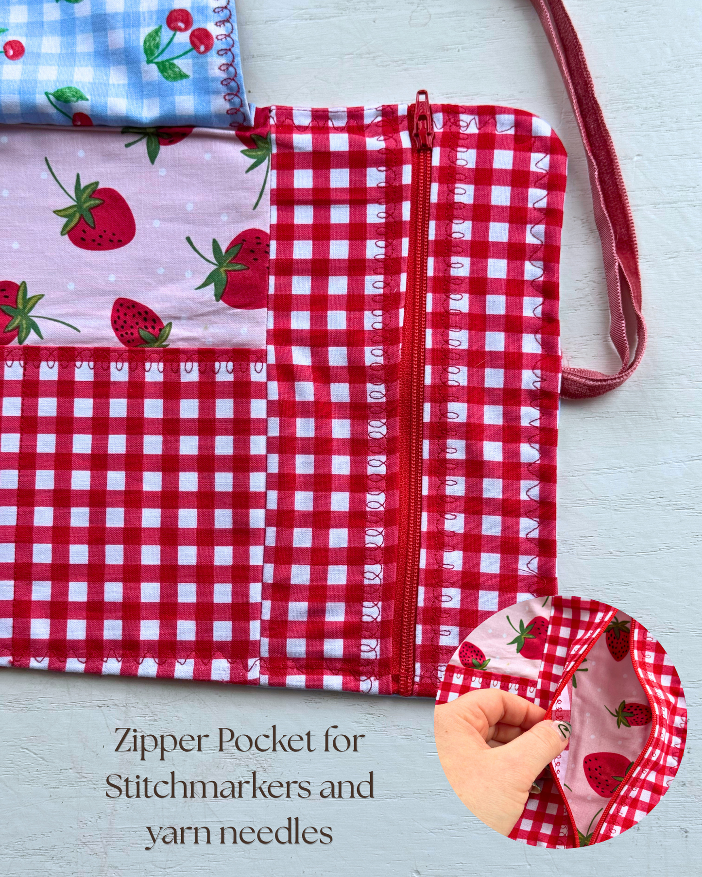 Fruity Picnic Crochet Hook Roll-up Case