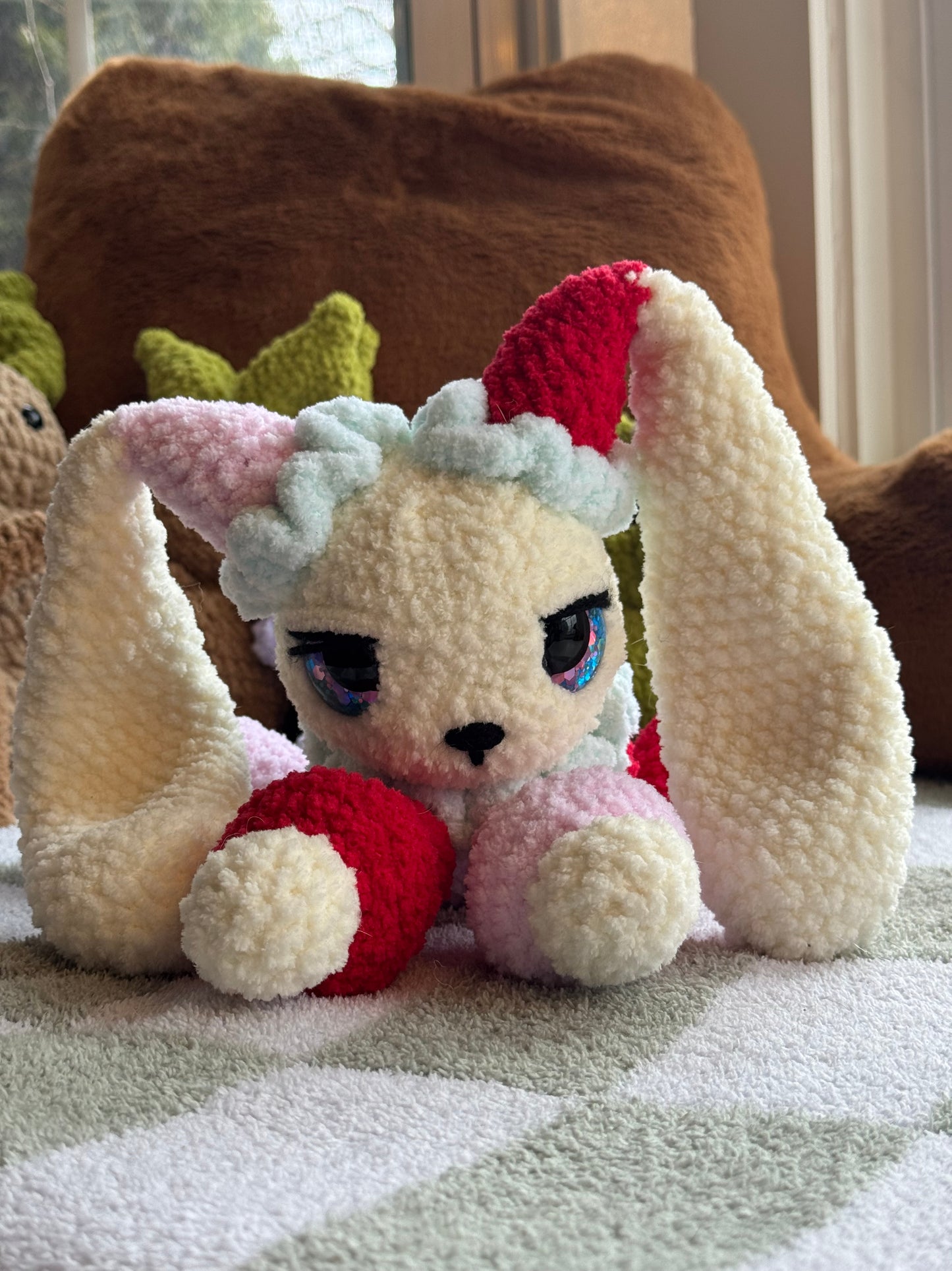 Junie the jester bunny plushie