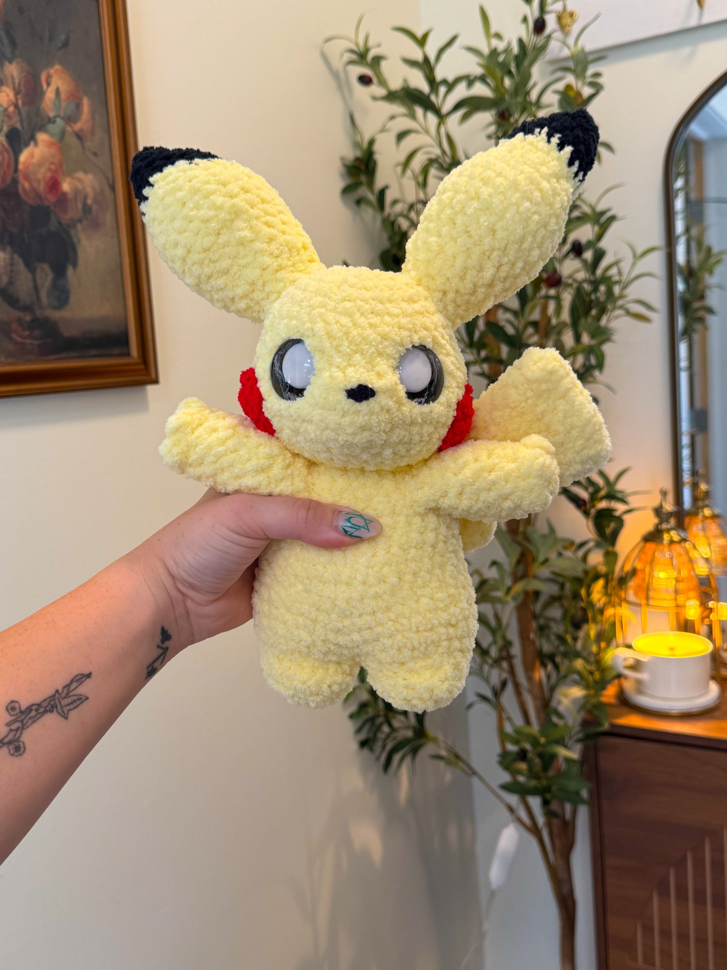 Pikachu inspired plushie