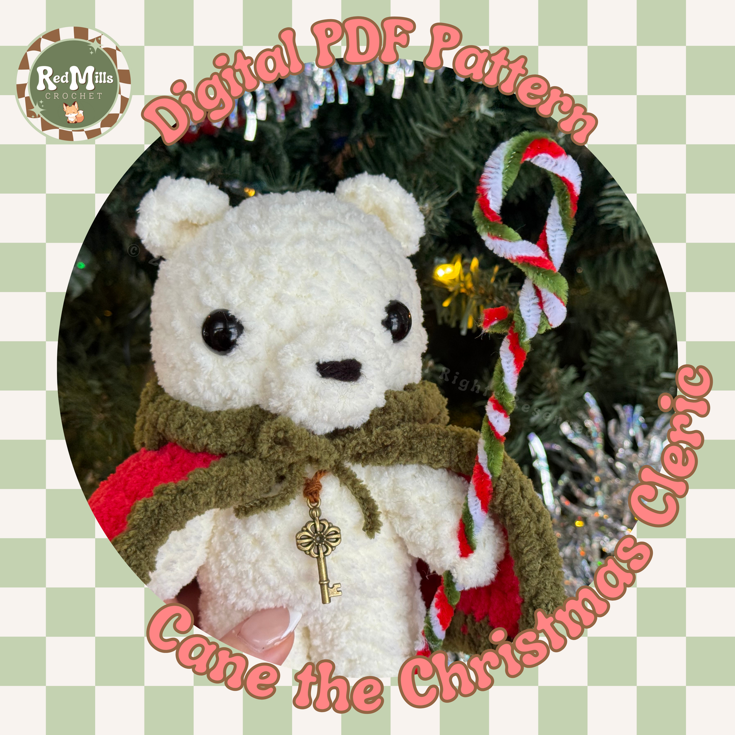 Cane the Christmas Cleric Polar Bear