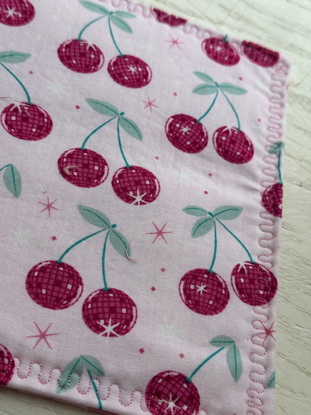 Disco Cherries crochet Roll