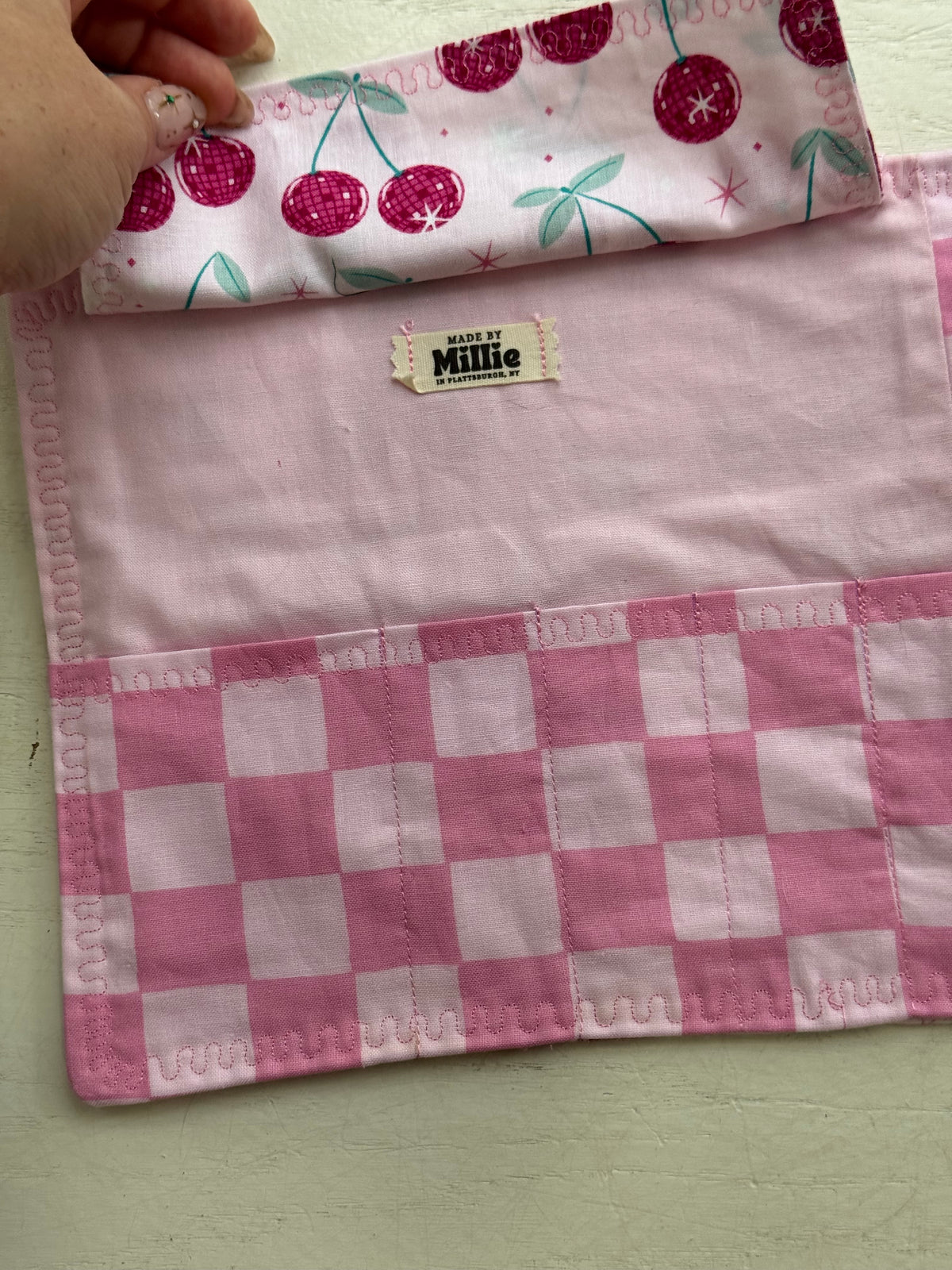 Disco Cherries crochet Roll