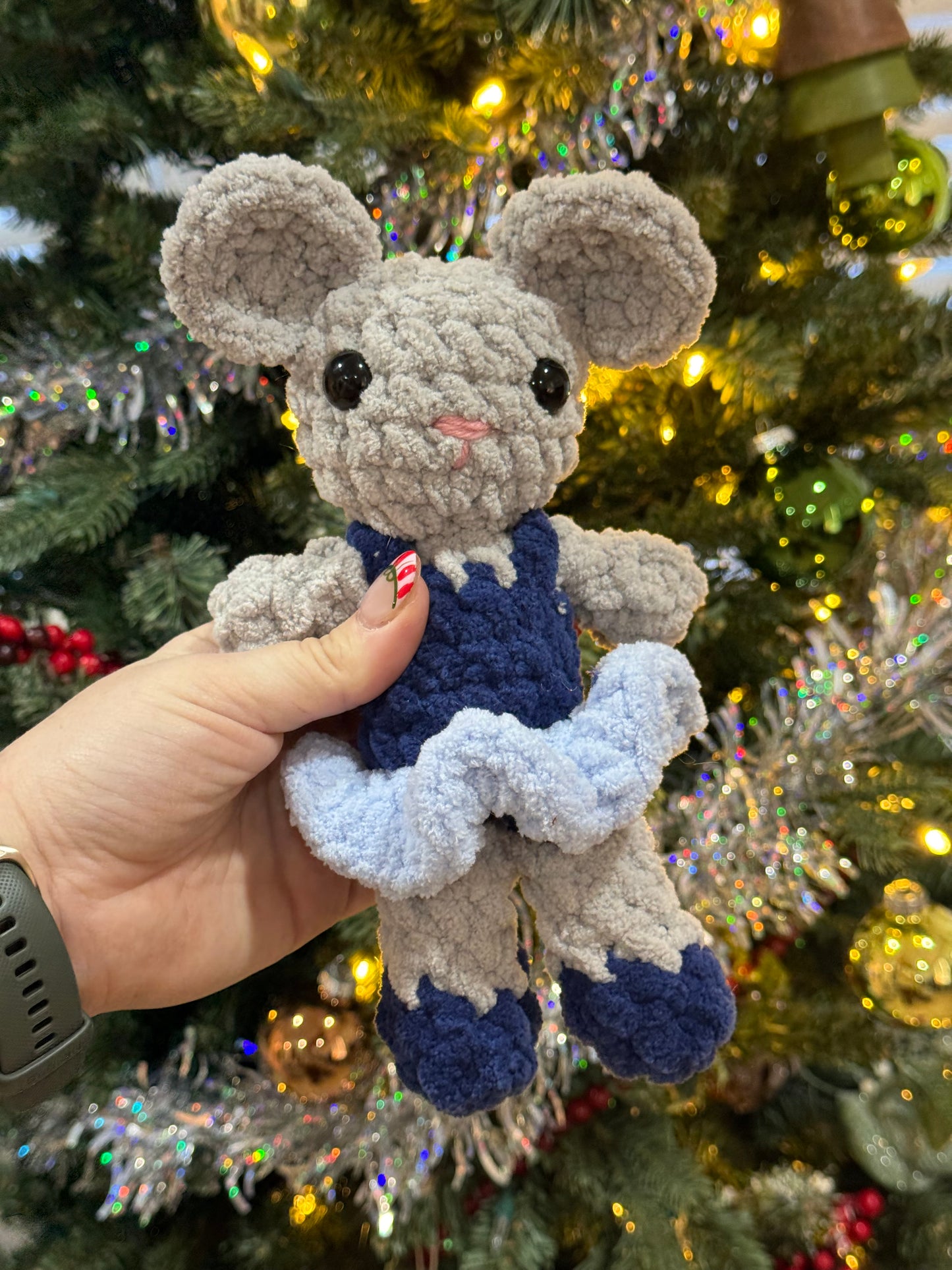 Ballerina Mouse Plushie - Blue