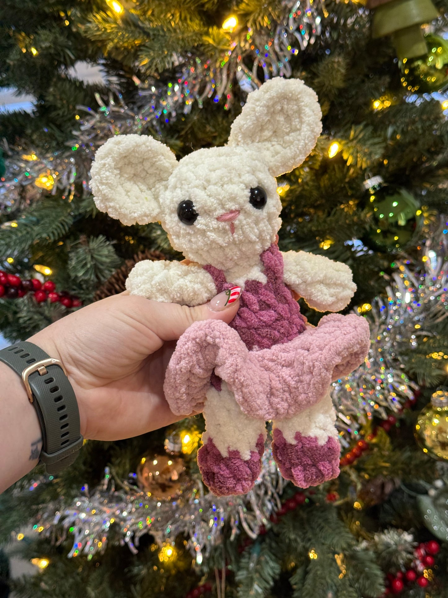Ballerina Mouse Plushie - Pink