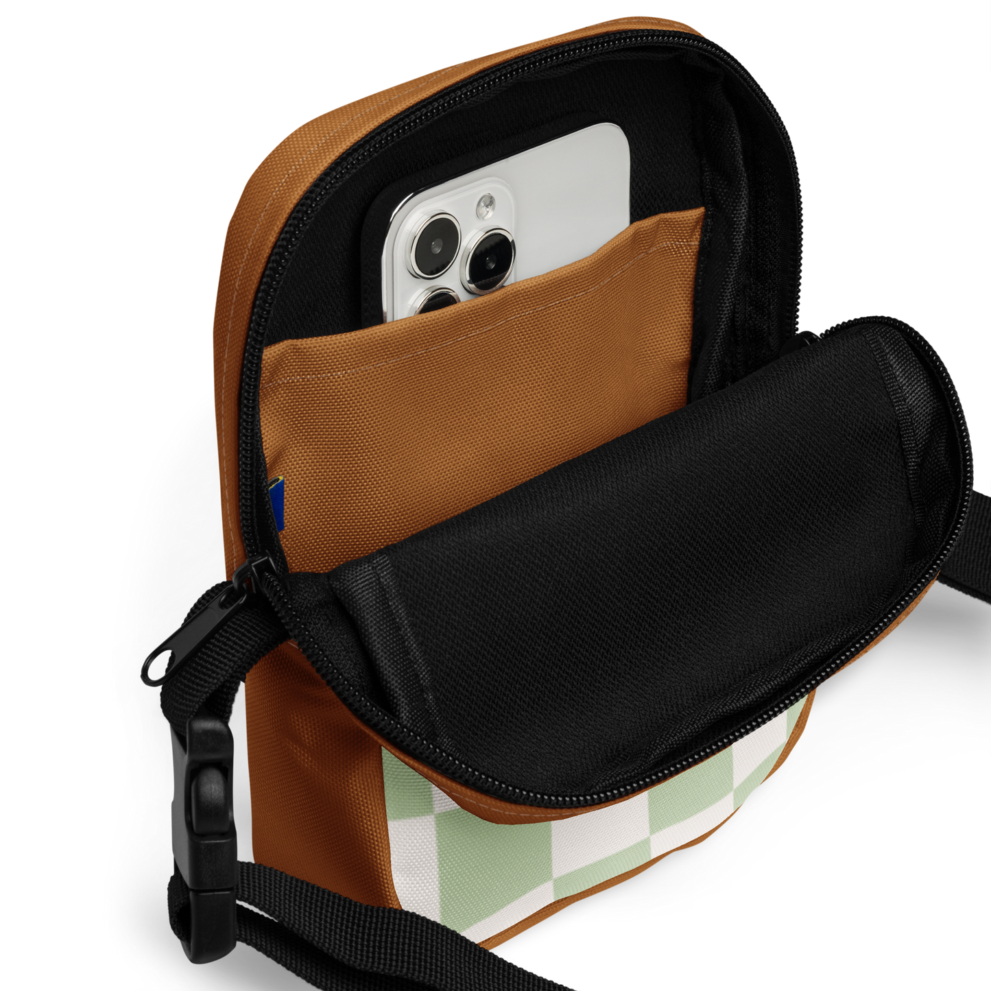 Maker’s Mini Bag – Green Checker Crossbody
