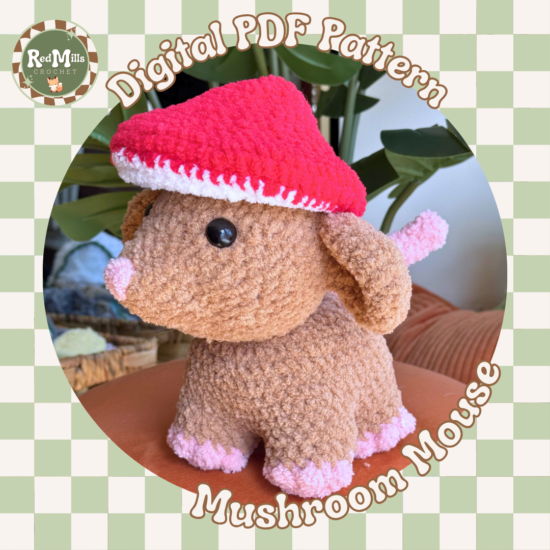 Mushroom Mouse Digital PDF Pattern