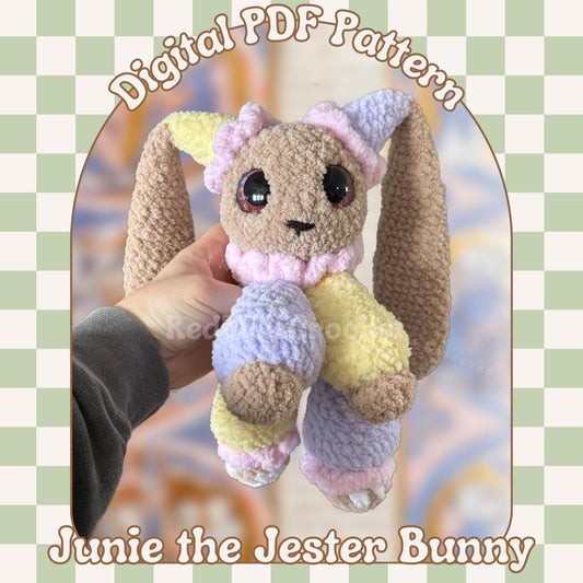 Junie the Jester Bunny Digital PDF Pattern
