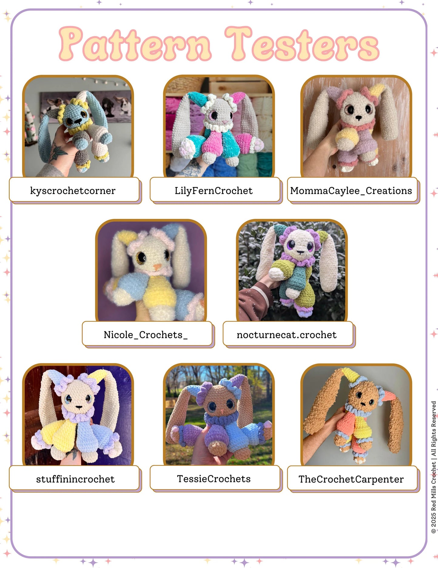 Junie the Jester Bunny Digital PDF Pattern