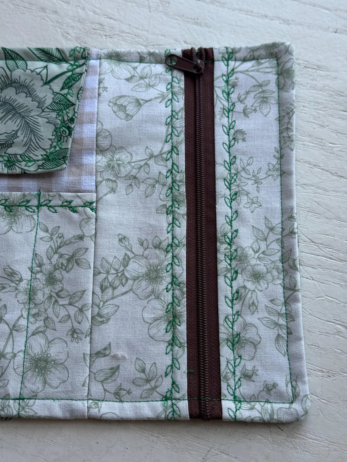 Green Garden Bees Crochet Roll