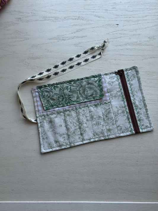 Green Garden Bees Crochet Roll