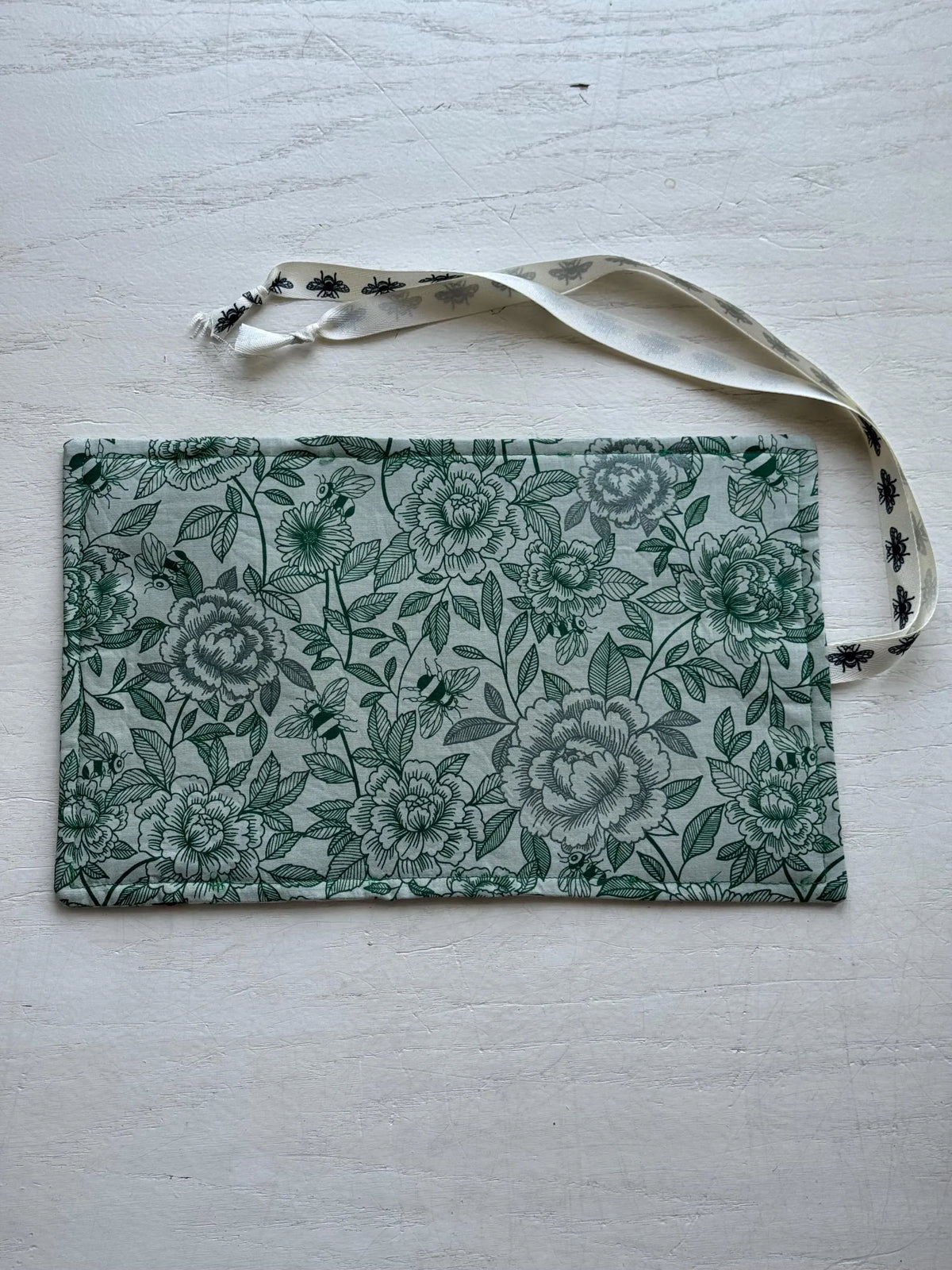 Green Garden Bees Crochet Roll