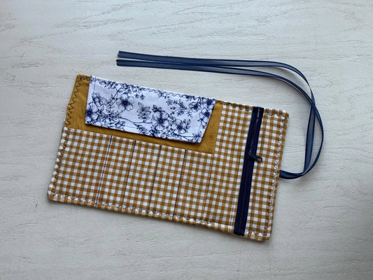 Flowery Gingham Crochet Roll